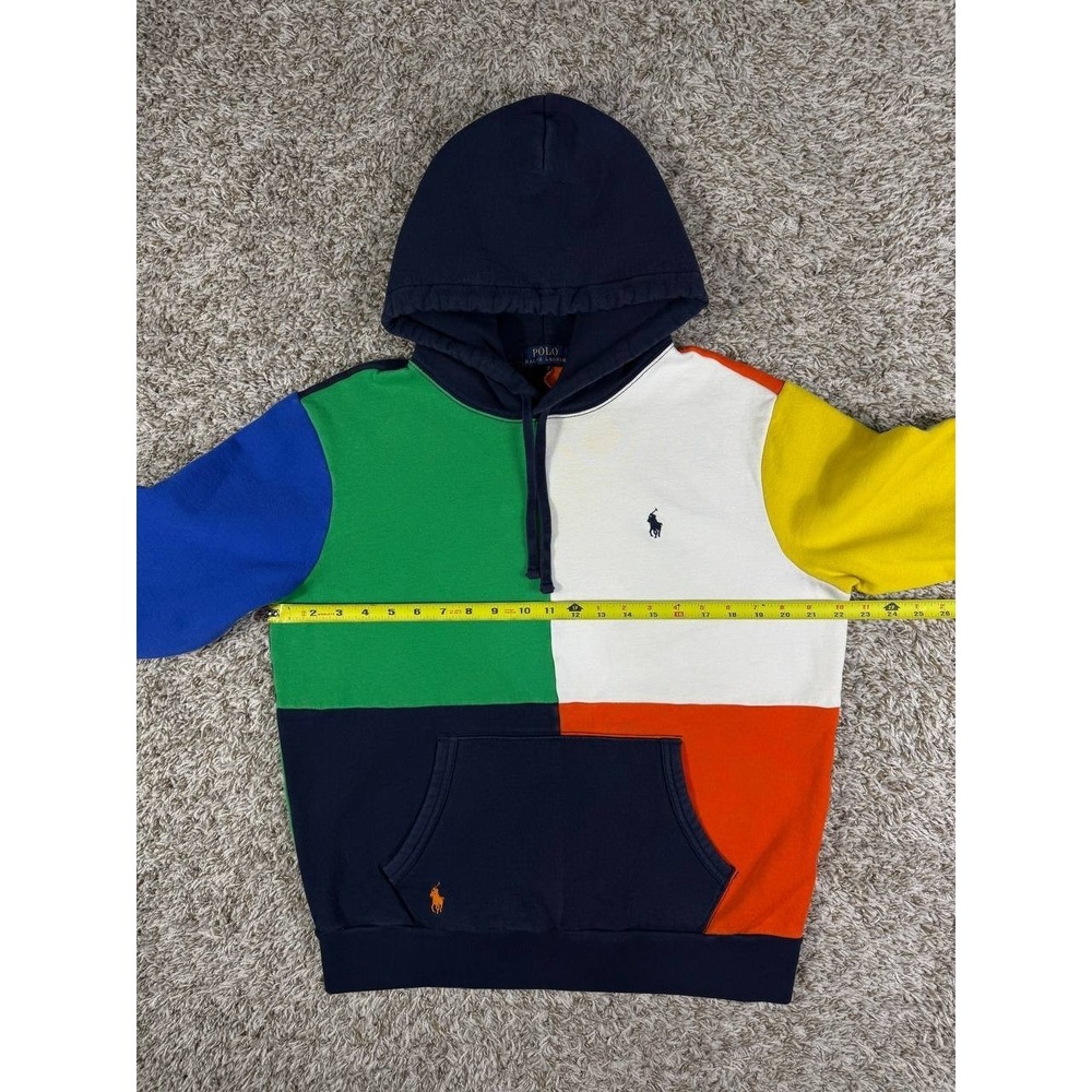 Polo Ralph Lauren Colorblock Fleece Pullover Hoodie Men's Size Medium - Picture 8 of 15